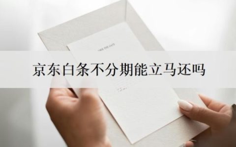 京东白条不分期能立马还吗？分期好还是不分期好？