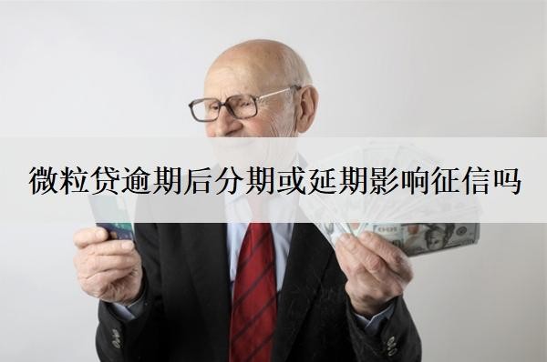 微粒贷逾期后分期或延期影响征信吗?逾期有什么影响?