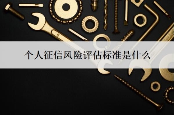 个人征信风险评估标准是什么?个人征信评分标准参考