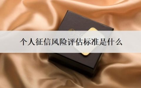 个人征信风险评估标准是什么？个人征信评分标准参考
