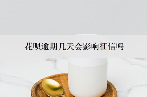 花呗逾期几天会影响征信吗?还款晚了1天怎么办?