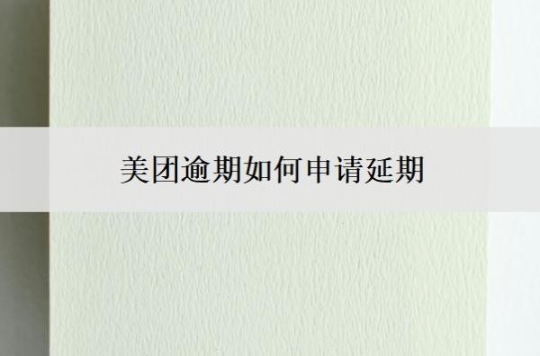 美团逾期如何申请延期?申请延期需要相关证明吗?