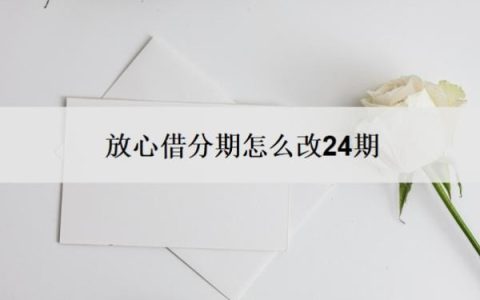 放心借分期怎么改24期？可以延期还款吗？