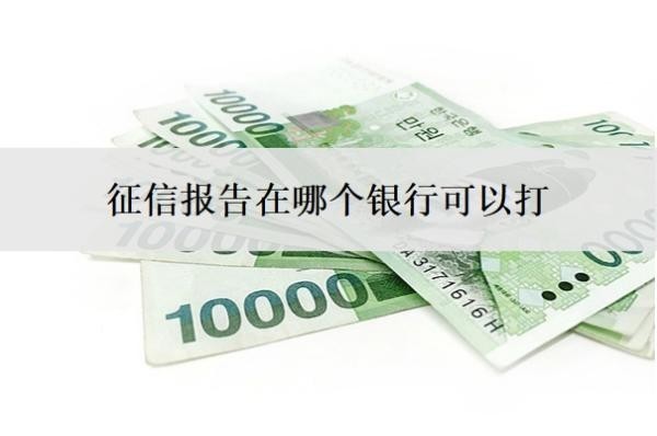 征信报告在哪个银行可以打？征信几页算花了？