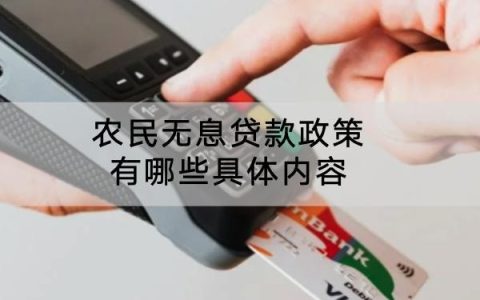 农民无息贷款政策有哪些具体内容？申请条件是什么？