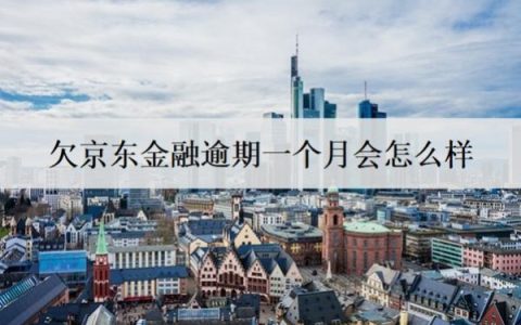 欠京东金融逾期一个月会怎么样？会面临这些后果