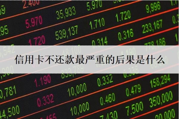 信用卡不还款最严重的后果是什么?忘还了10多天怎么办?