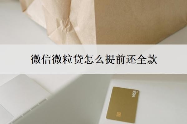 微信微粒贷怎么提前还全款?还不起怎么办?