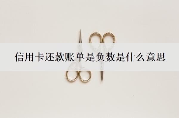 信用卡还款账单是负数是什么意思?账单显示负数就是不用还款吗?