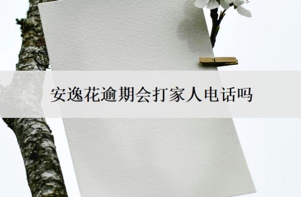 安逸花逾期会打家人电话吗?逾期多久会上门?