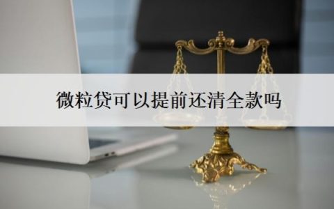 微粒贷可以提前还清全款吗？可以申请延期还款吗？