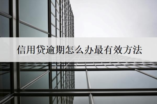 信用贷逾期怎么办最有效方法?信用贷逾期不还的后果