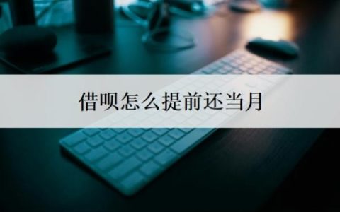 借呗怎么提前还当月？提前还了能马上借吗？
