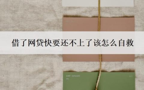 借了网贷快要还不上了该怎么自救？还不上会怎么样？
