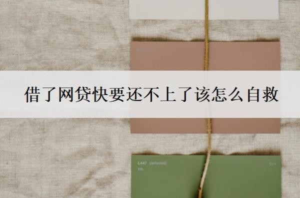 借了网贷快要还不上了该怎么自救?还不上会怎么样?