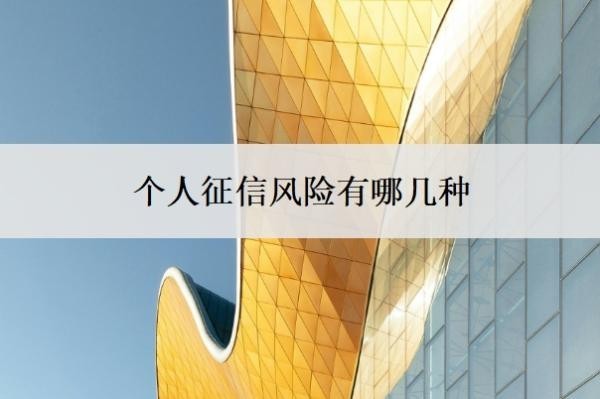 个人征信风险有哪几种?有风险怎么消除?