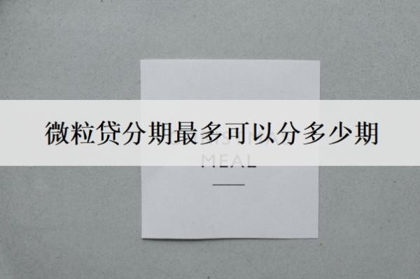 微粒贷分期最多可以分多少期?能减免多少?
