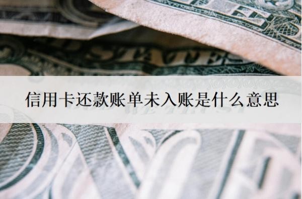 信用卡还款账单未入账是什么意思？未入账会退回吗？