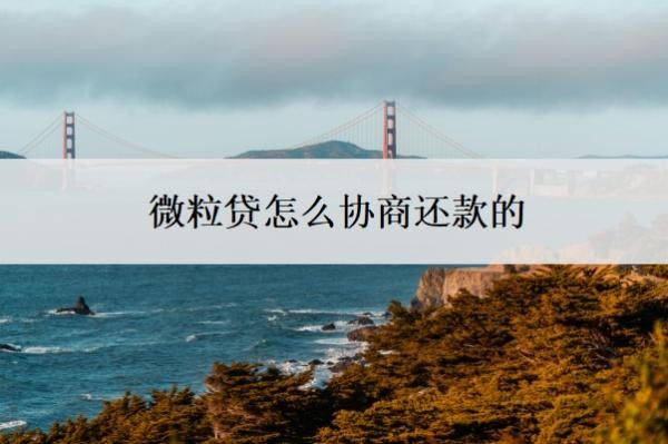 微粒贷怎么协商还款的?怎么手动还款?