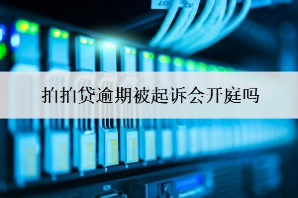 拍拍贷逾期被起诉会开庭吗?不还会有什么后果?
