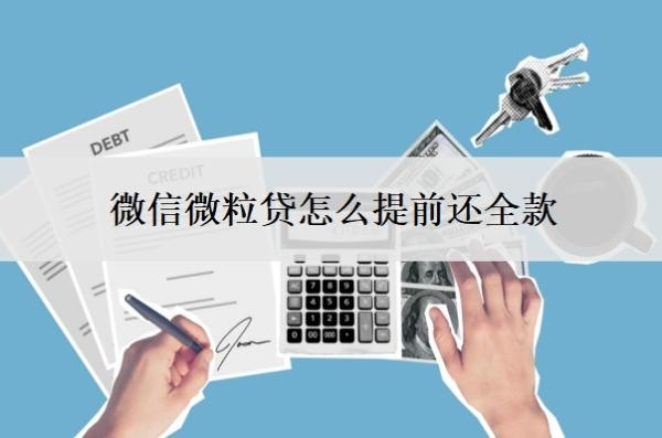 微信微粒贷怎么提前还全款?还不起怎么办?