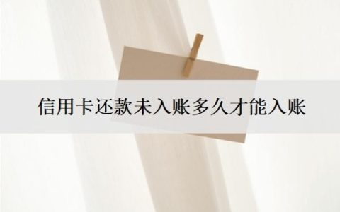 信用卡还款未入账多久才能入账？为什么不能分期还款？