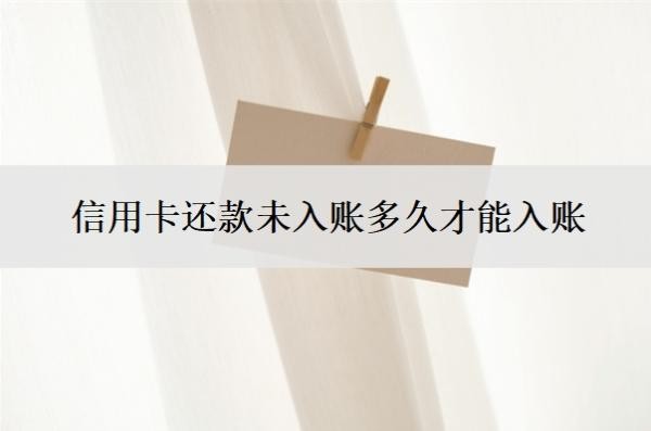信用卡还款未入账多久才能入账?为什么不能分期还款?