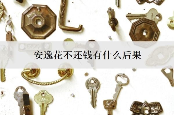安逸花不还钱有什么后果?逾期会上门催收吗?