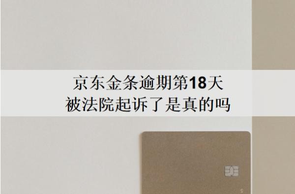 京东金条逾期第18天被法院起诉了是真的吗?还不上怎么办?