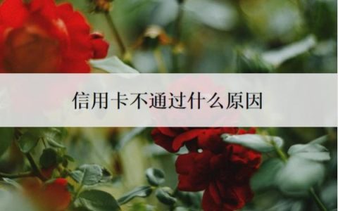 信用卡不通过什么原因？还不上怎么办？