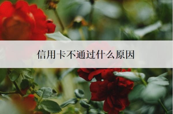信用卡不通过什么原因?还不上怎么办?